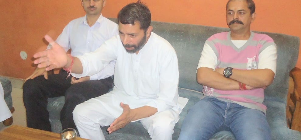 hunger strike by bjp leader subash sharma