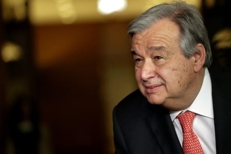 un chief antonio guterres speaks over kashmir dispute