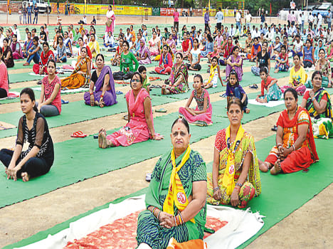 Yoga showing all around
