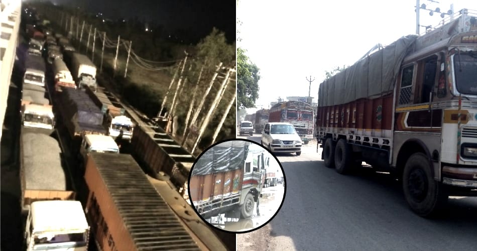 28 km jam between two states, Sonipat news