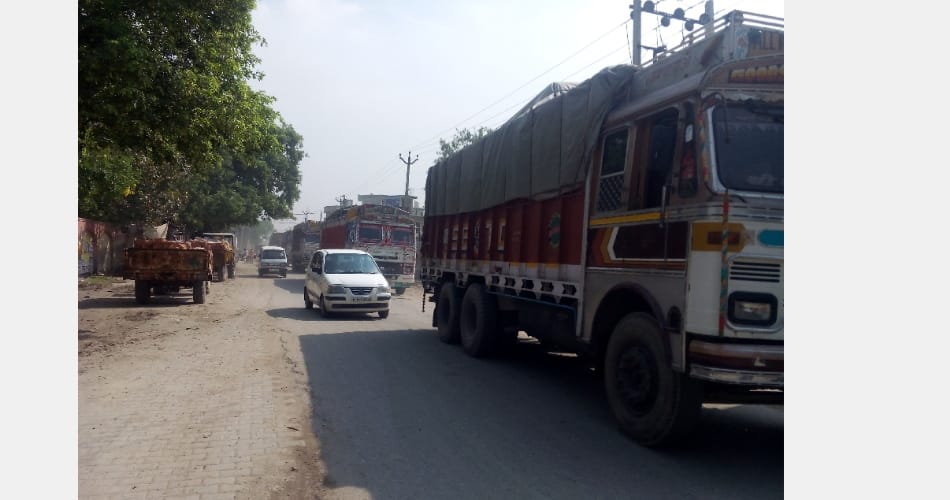 28 km jam between two states, Sonipat news