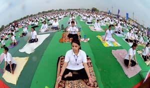 Yogis took the resolve of healthy India between the squirrel