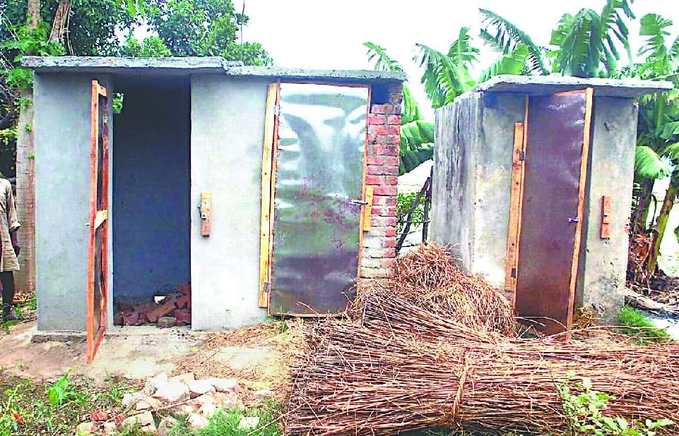 Toilet scam in the village adopted by the MP 
