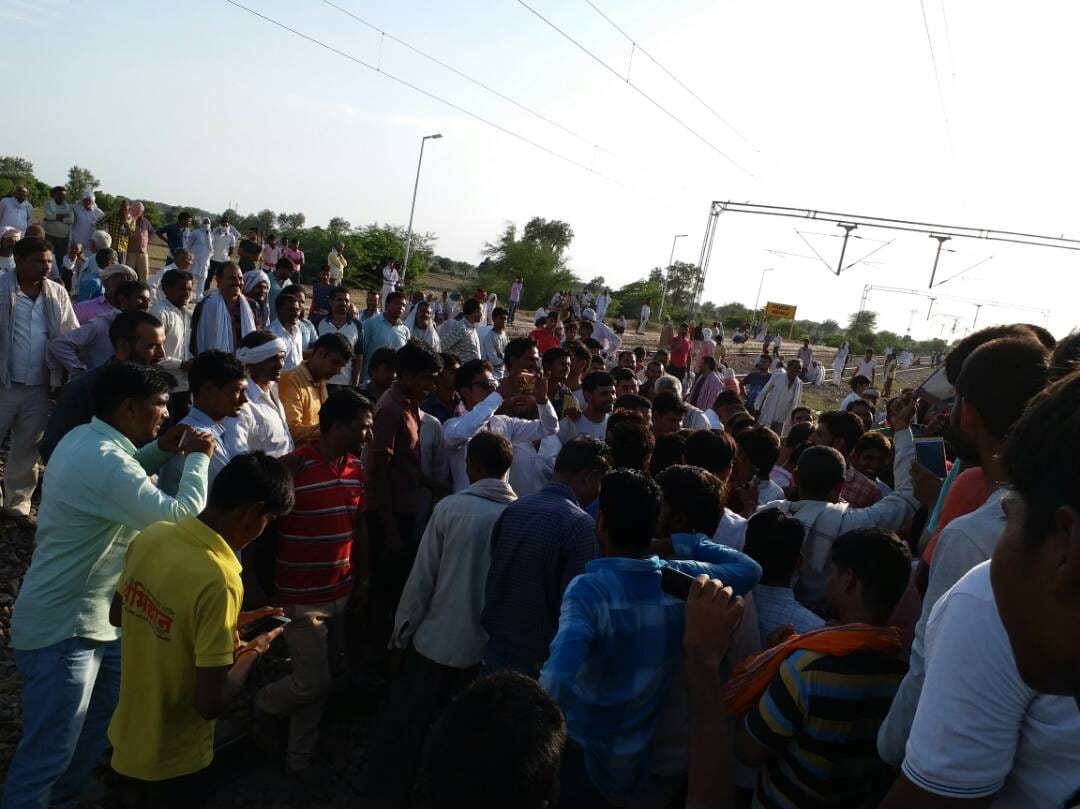 Jaat reservation: Bharatpur, Dholpur Jats block railway line 