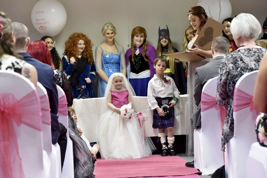 5 year old Terminally ill girl marries 6 year old best friend in her dream wedding ceremony