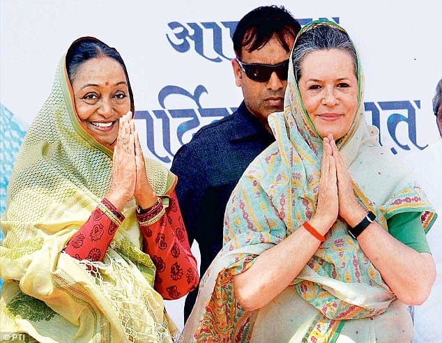 former Lok Sabha speaker Meira Kumar met Party President Sonia Gandhi
