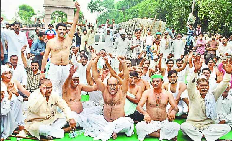 Farmers have done their work by being half-naked