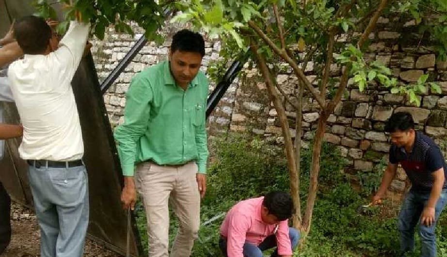 Officers-cleaning of Vikas Bhawan Complex