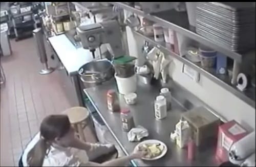 Viral video of waitress using hotdog as tampoon in restaurant