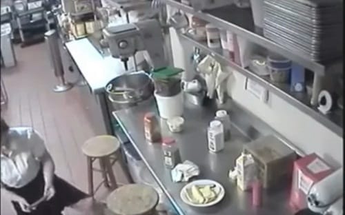 Viral video of waitress using hotdog as tampoon in restaurant