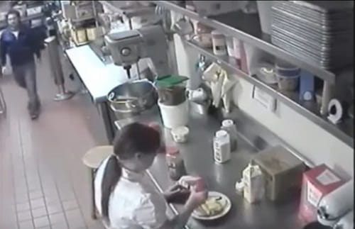 Viral video of waitress using hotdog as tampoon in restaurant