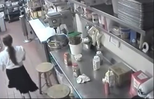 Viral video of waitress using hotdog as tampoon in restaurant