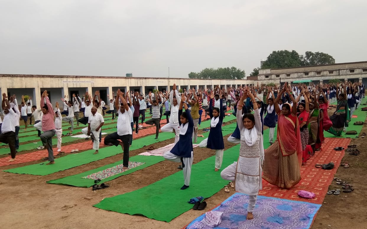 Awakened city and village from the energy of yoga seekers