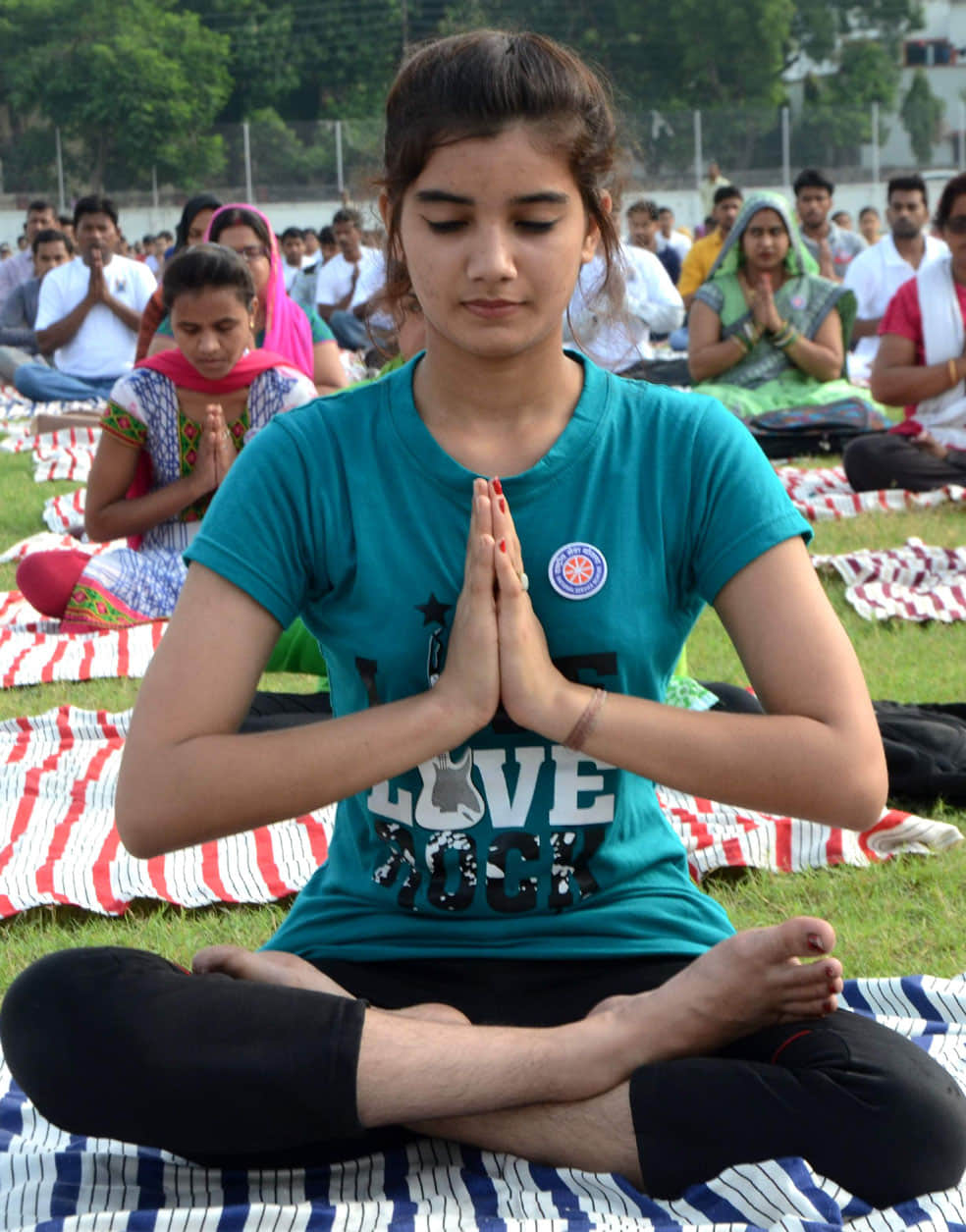 world yoga day celebration in varanasi photos