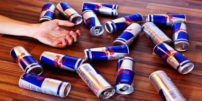 red flag again to red bull drinks 