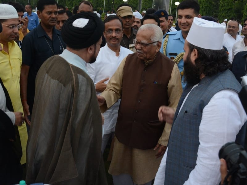 Uttar Pradesh governor hosts iftar party in governor house.