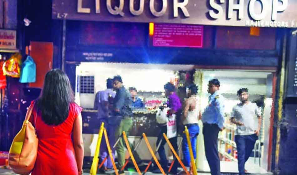 when a girl buy alcohol from a wine shop she gets stares and comments for free