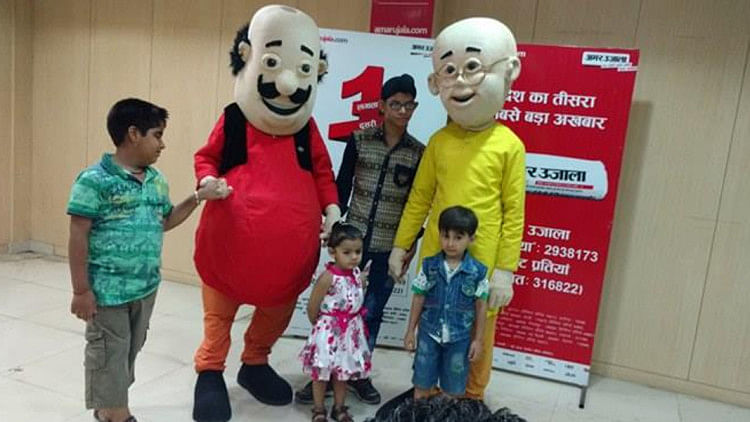 बच्चों में खूब दिखी मोटू-पतलू की दीवानगी, कानपुर में रहेंगे दो दिन - Motu  Patlu Cartoon In Kanpur Today - Amar Ujala Hindi News Live