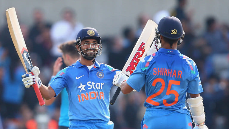 India vs west indies 1st odi ajinkya rahane shikhar dhawans pair register big records