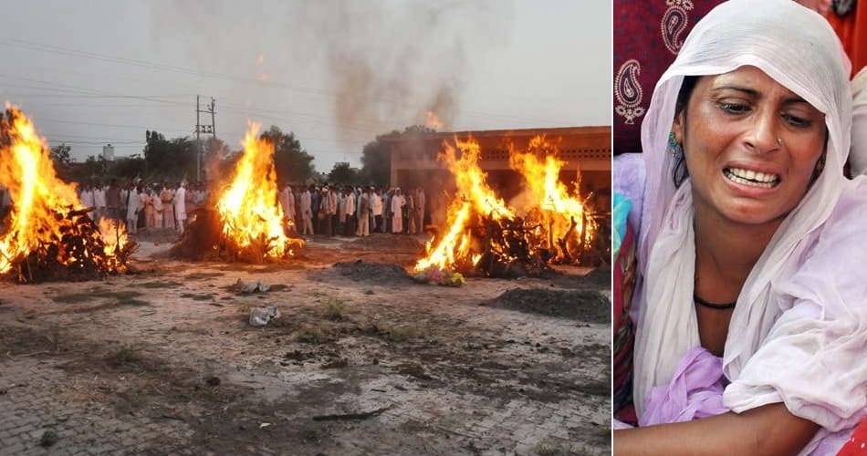 kurukshetra house fire incident, four people killed