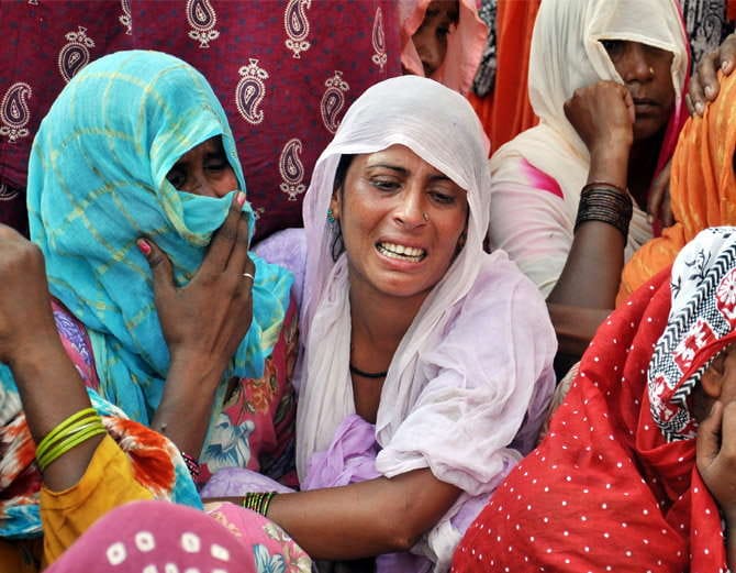 kurukshetra house fire incident, four people killed