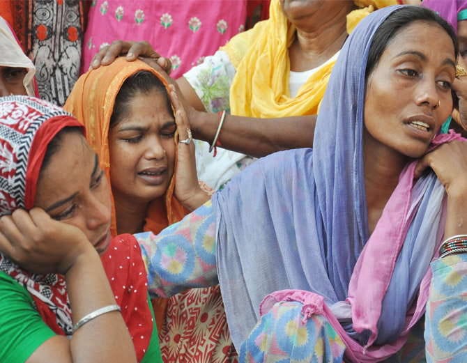 kurukshetra house fire incident, four people killed