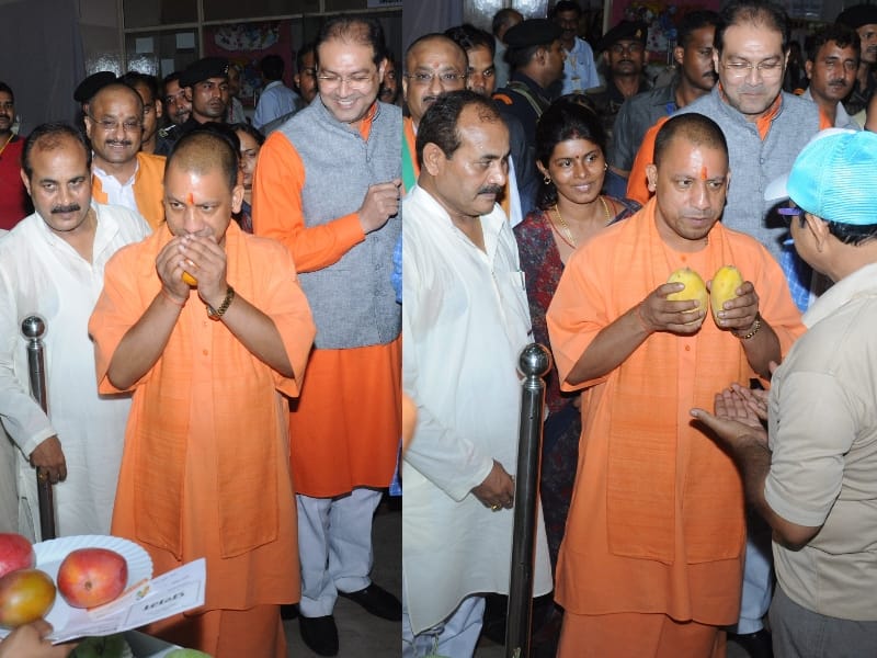 yogi adityanath in mango festival.