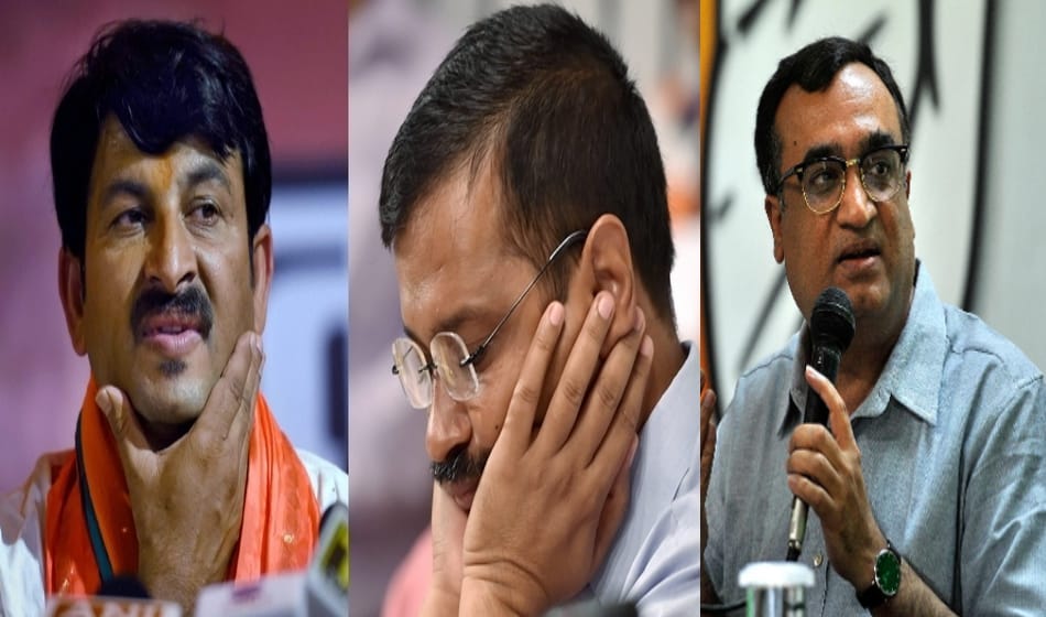 manoj tiwari and ajay makan demand resignation of aap mla after election commission rejects plea 