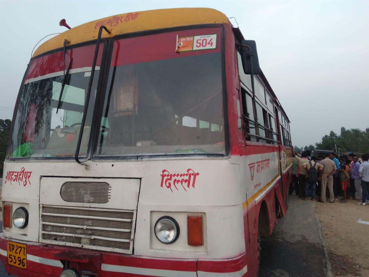 A fire in the bus, a big accident