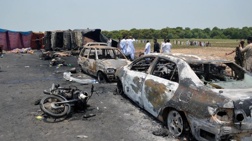 around 148 died after an oil tanker catches fire in Bahawalpur city of Pakistan's Punjab