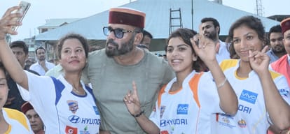 Bollywood Actor Sunil Shetty Attend Closing Ceremony of Himachal State Olympic Games