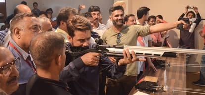 Bollywood Actor Sunil Shetty Attend Closing Ceremony of Himachal State Olympic Games