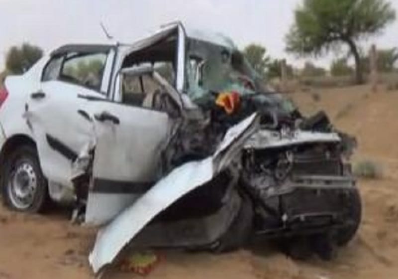 road accident in churu, four die