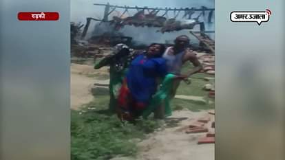 Muslim family house burnt by other community in roorkee