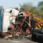 seven people died in road accident on haridwar highway