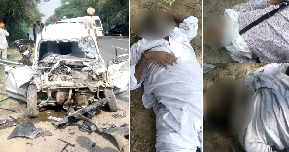 Big accident in bathinda mansa, 5 death