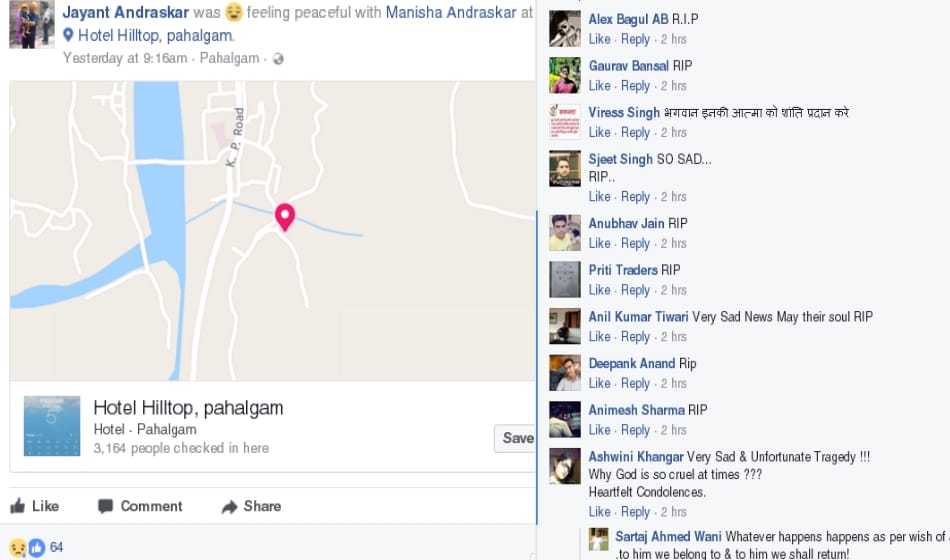 delhi man who and his family dies in gulmarg rope way accident his last facebook post was this