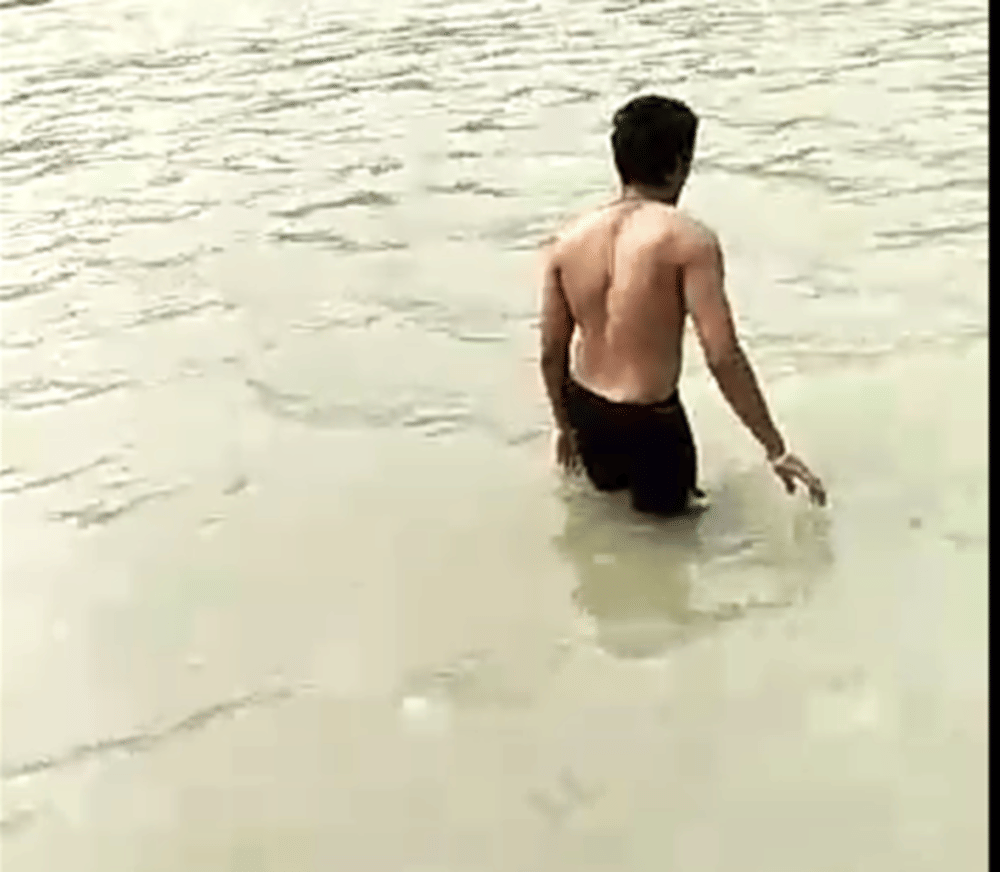 Grandmother deny her grandson to go to bath in ganga