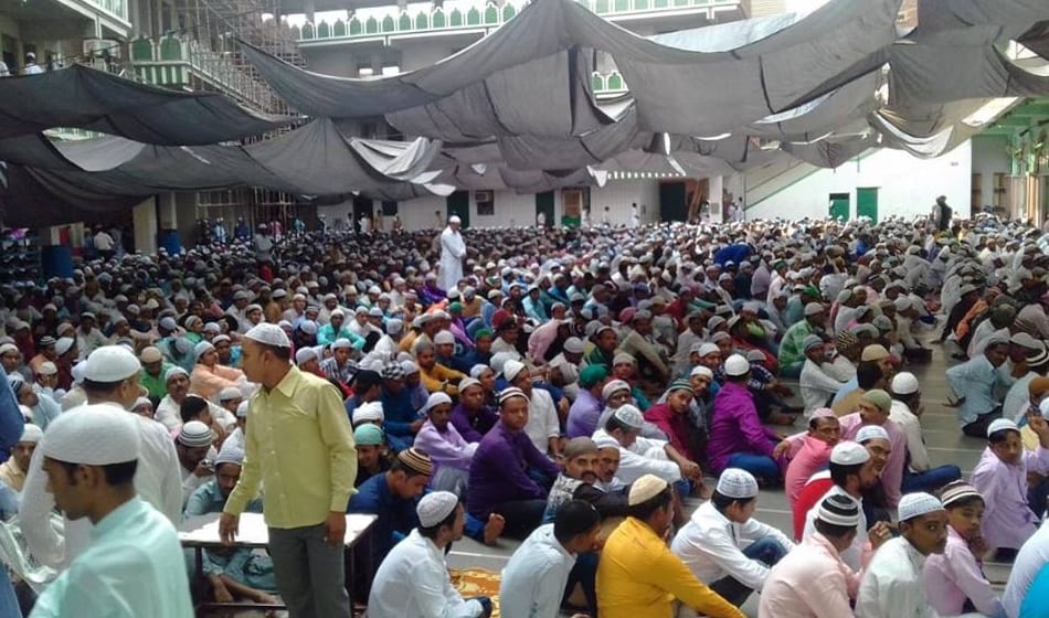 eid celebration in delhi ncr, somewhere happiness and somewhere celebration with black band on arm