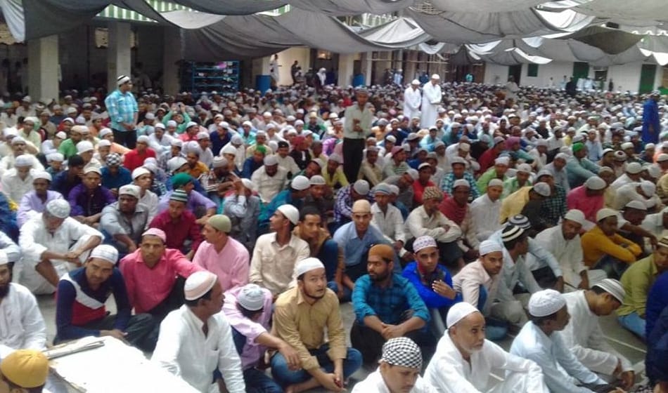 eid celebration in delhi ncr, somewhere happiness and somewhere celebration with black band on arm