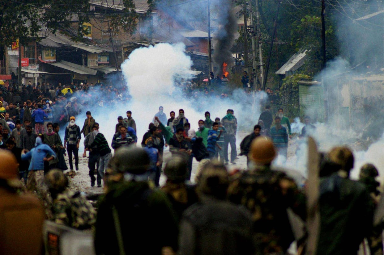 Violent Protests in kashmir valley after girls accident with army vehicle