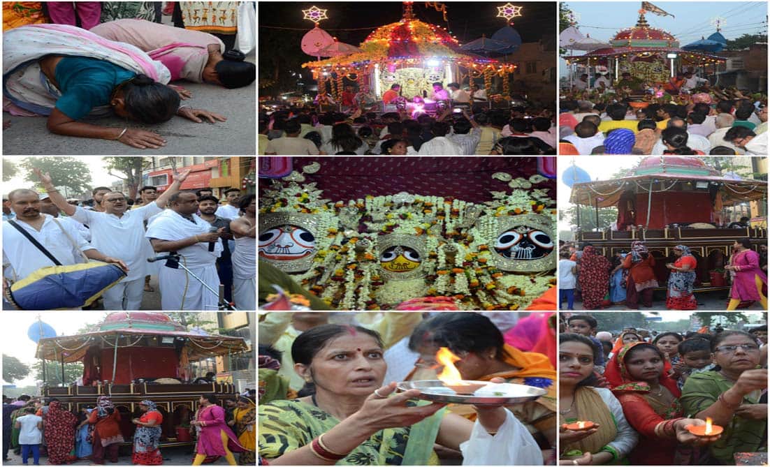  see the photos of rath yatra in varanasi