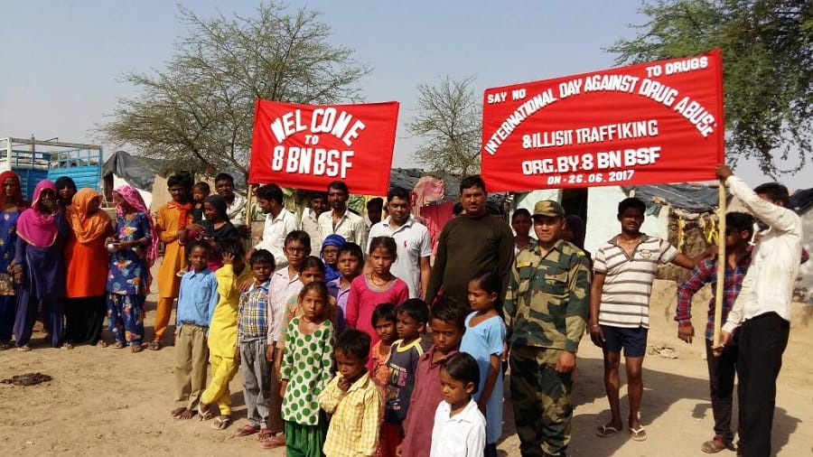 BSF RAJASTHAN CELEBRATED INTERNATIONAL DRUGS DAY AGAINST DRUG ABUSE AND DRUGS TRAFFICKING  