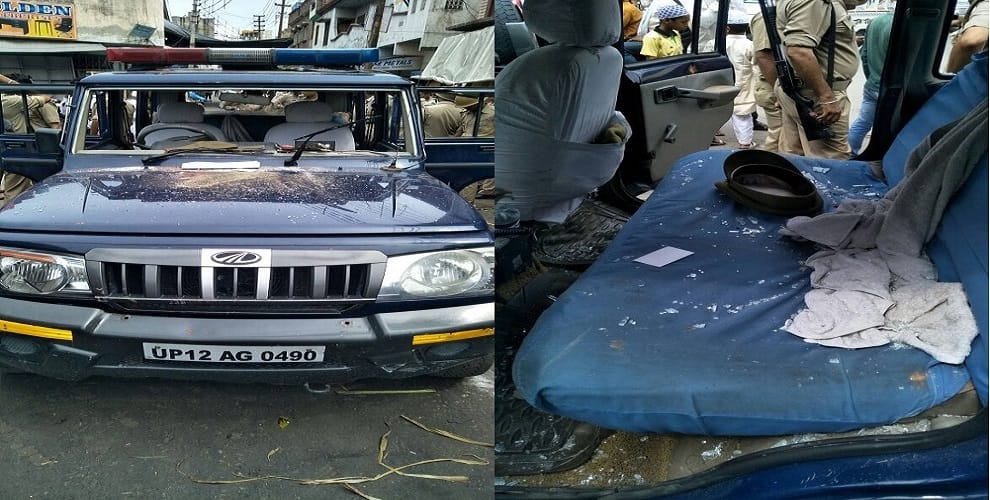 attack on police team after arrest of beef keeper in muzzaffarnagar
