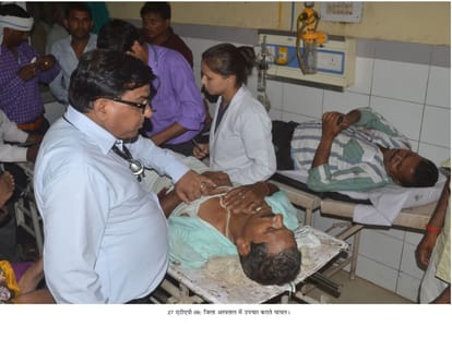 bus fall from bridge in etah left twenty one injured