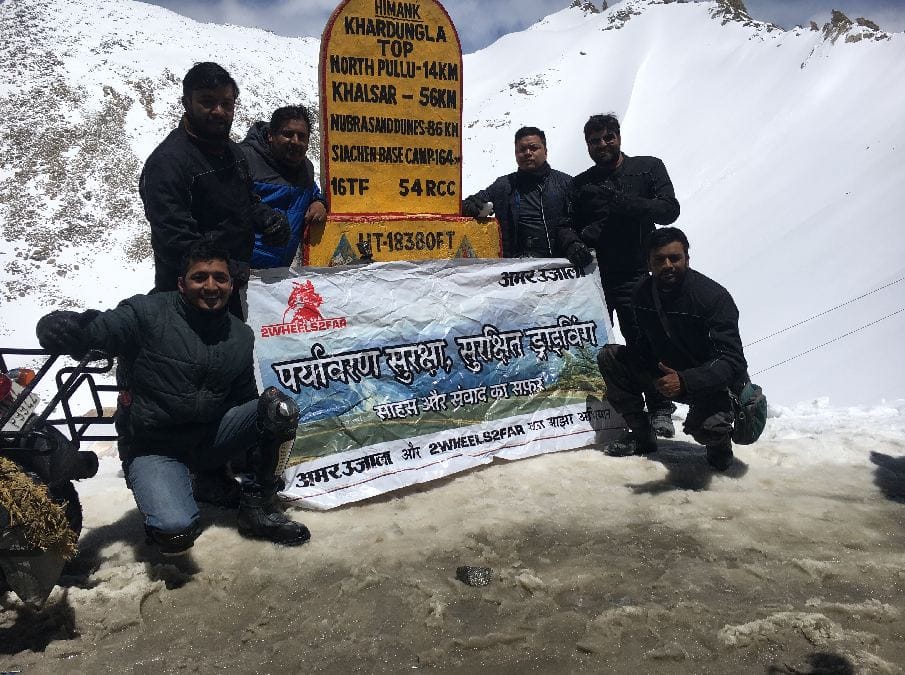 safe driving and environment Campaign by bike from Haldwani to Leh