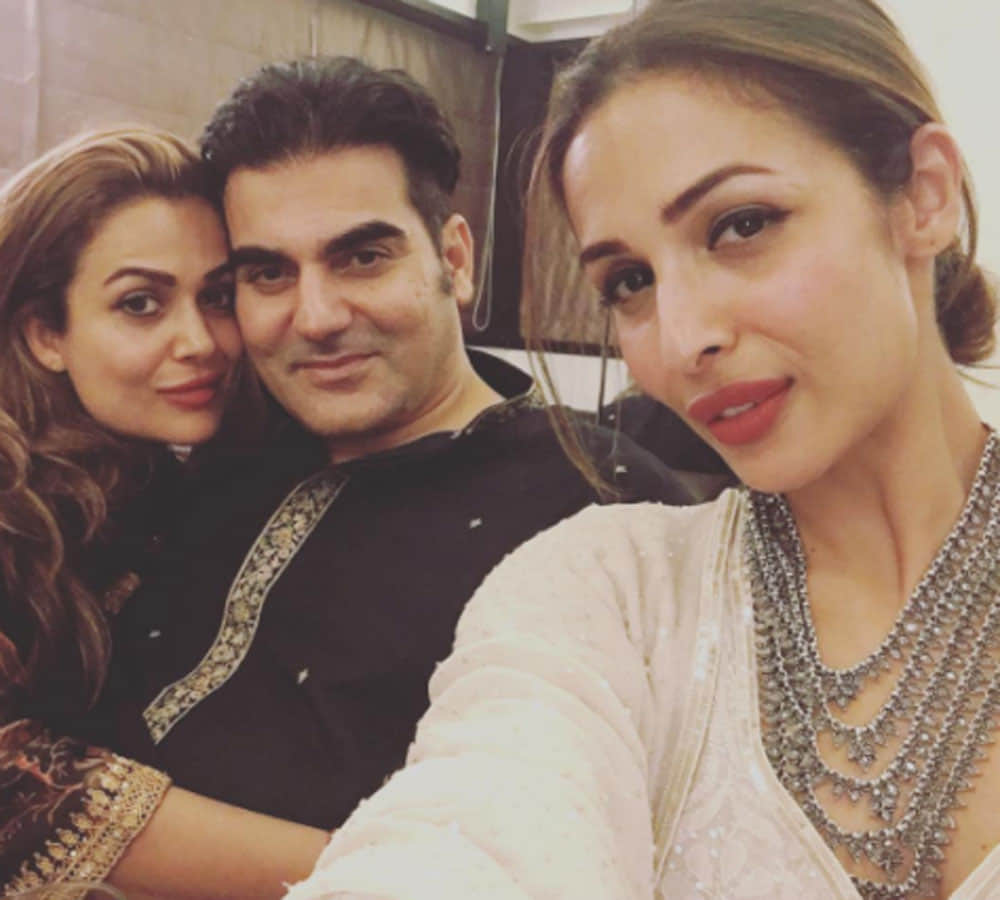 eid party at salman khan house arbaaz khan with malaika arora iulia vantur