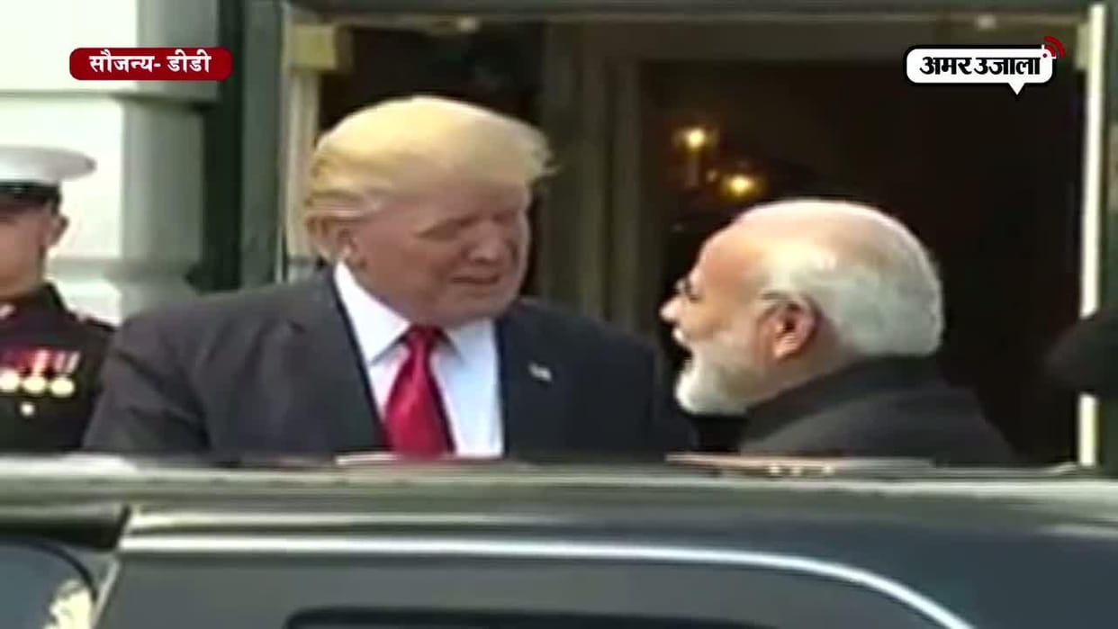 pm modi meets donald trump and melaniya trump