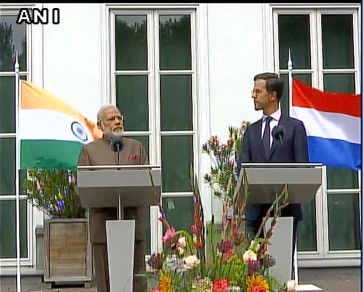 Prime Minister Narendra Modi arrives in Amsterdam, Netherlands in last leg of his three-nation tour
