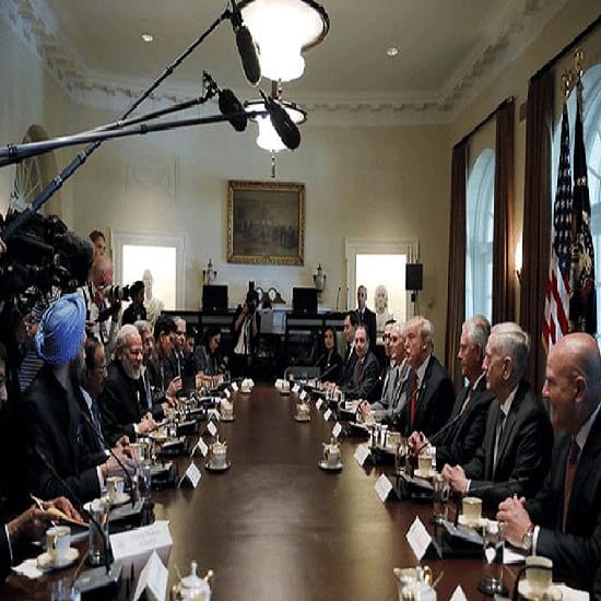 pictures of pm modi and donald trump meeting